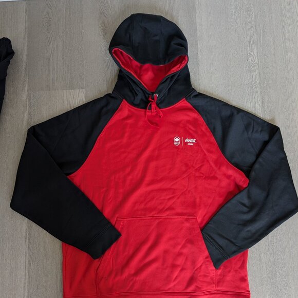 NEW! Limited Edition Coca Cola & Team Canada Olympic Custom Hoodie Size L Unisex - Picture 1 of 4